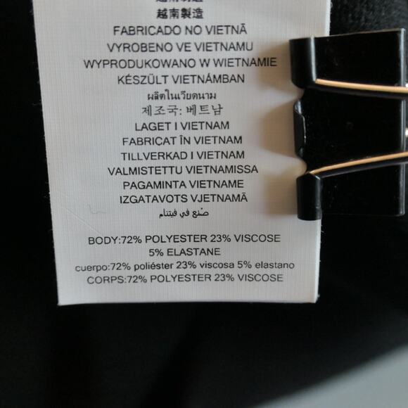 Michael Kors Jumpsuit Womens XS Black Wide Leg Leather Look Sleeves Pockets - Picture 12 of 14